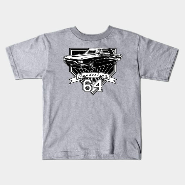 1964 Thunderbird Kids T-Shirt by CoolCarVideos